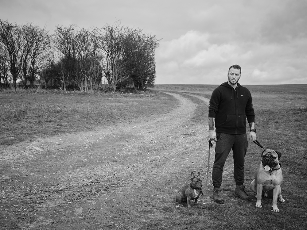 Jason Bint with Sky and Arnie, Harcourt Hill, South Oxfordshire. ©copyright Matt Writtle 2023